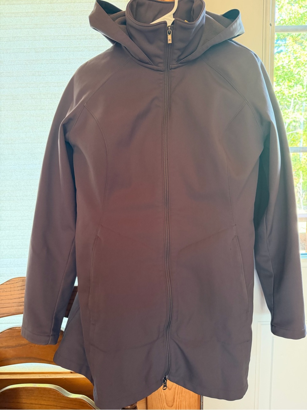 Columbia Women Dark Grey Lightweight Hooded Jacket